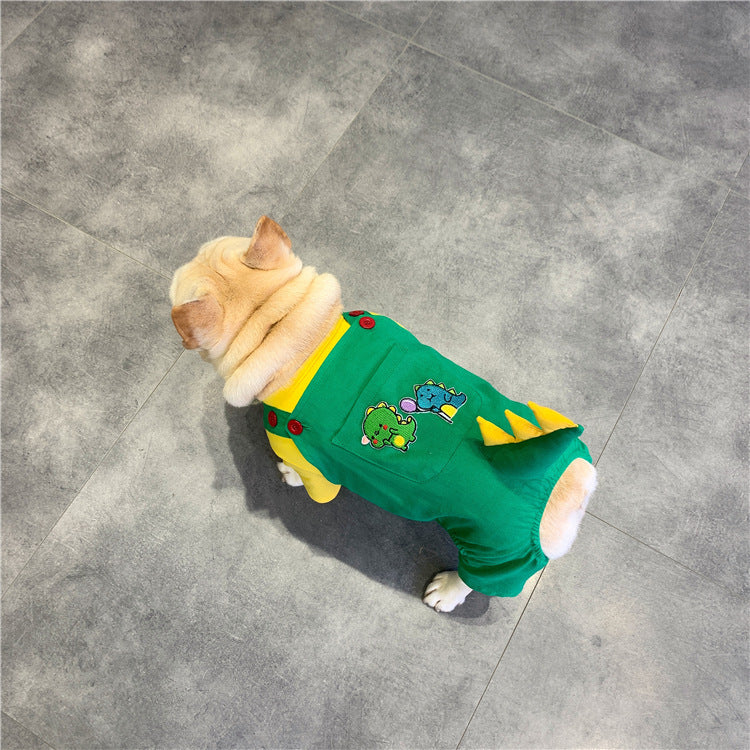 Pet Dog Suspenders Dinosaur Clothes