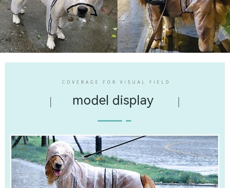 Large Dog Pet Rain Raincoat