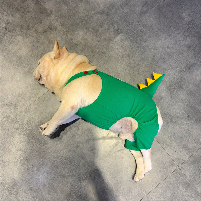 Pet Dog Suspenders Dinosaur Clothes