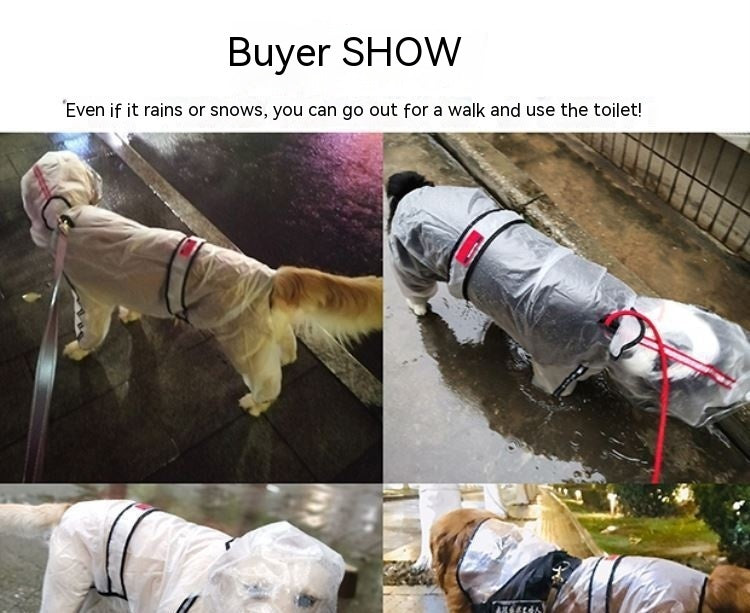 Large Dog Pet Rain Raincoat