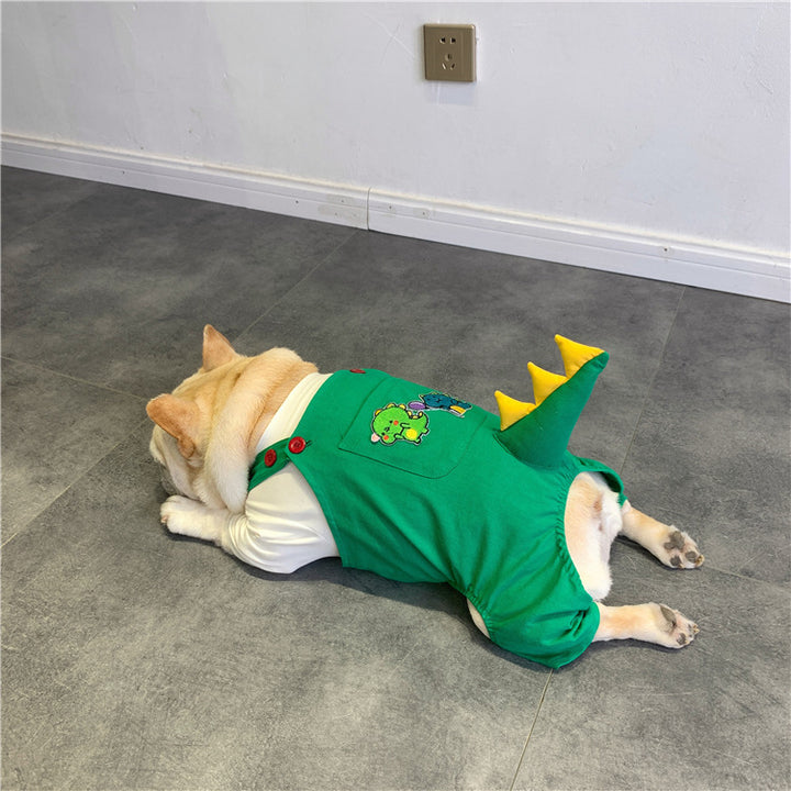 Pet Dog Suspenders Dinosaur Clothes