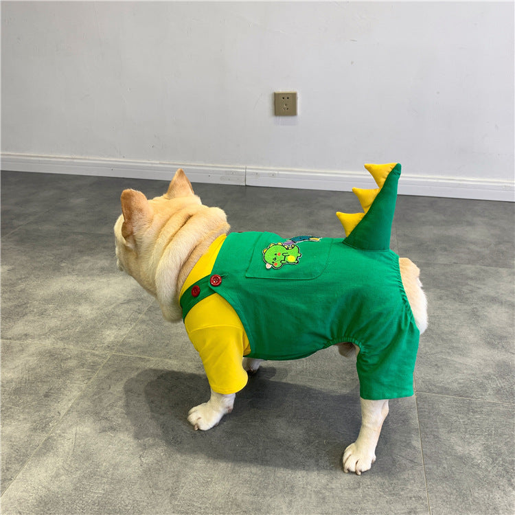 Pet Dog Suspenders Dinosaur Clothes