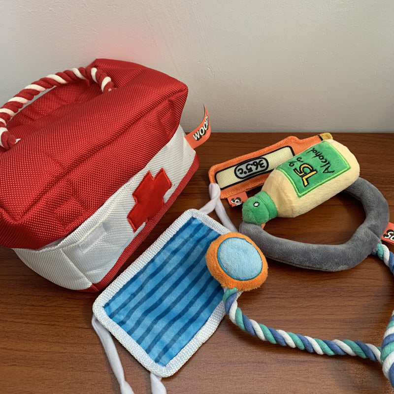 Dog Toys Set Plush Squeaky