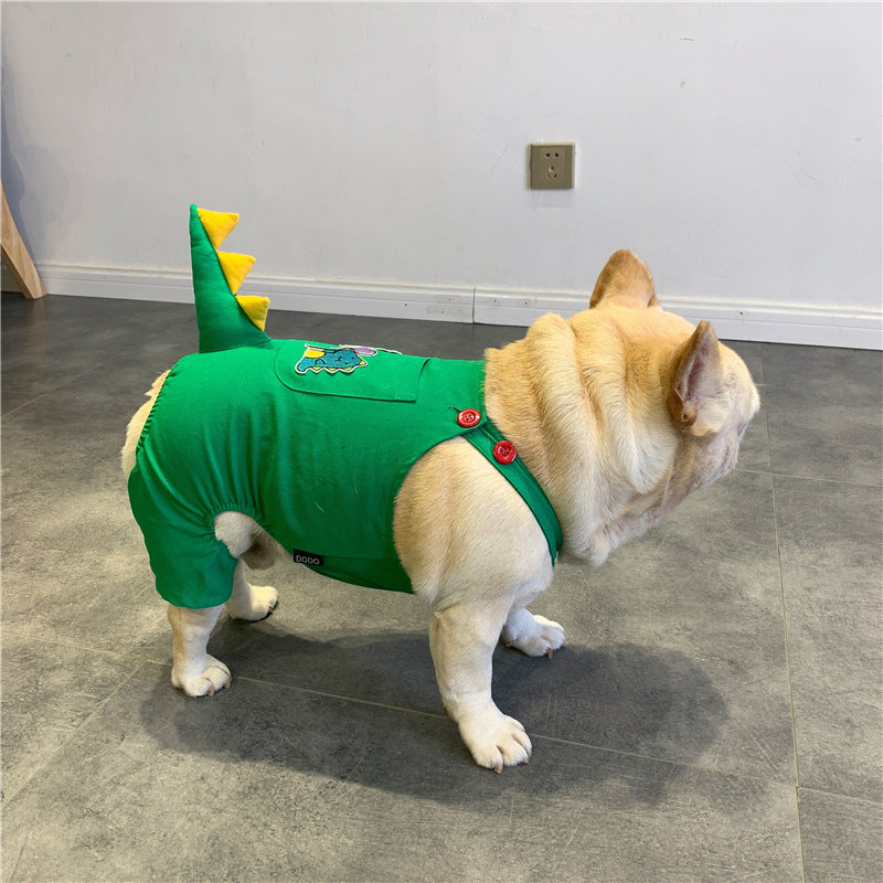 Pet Dog Suspenders Dinosaur Clothes