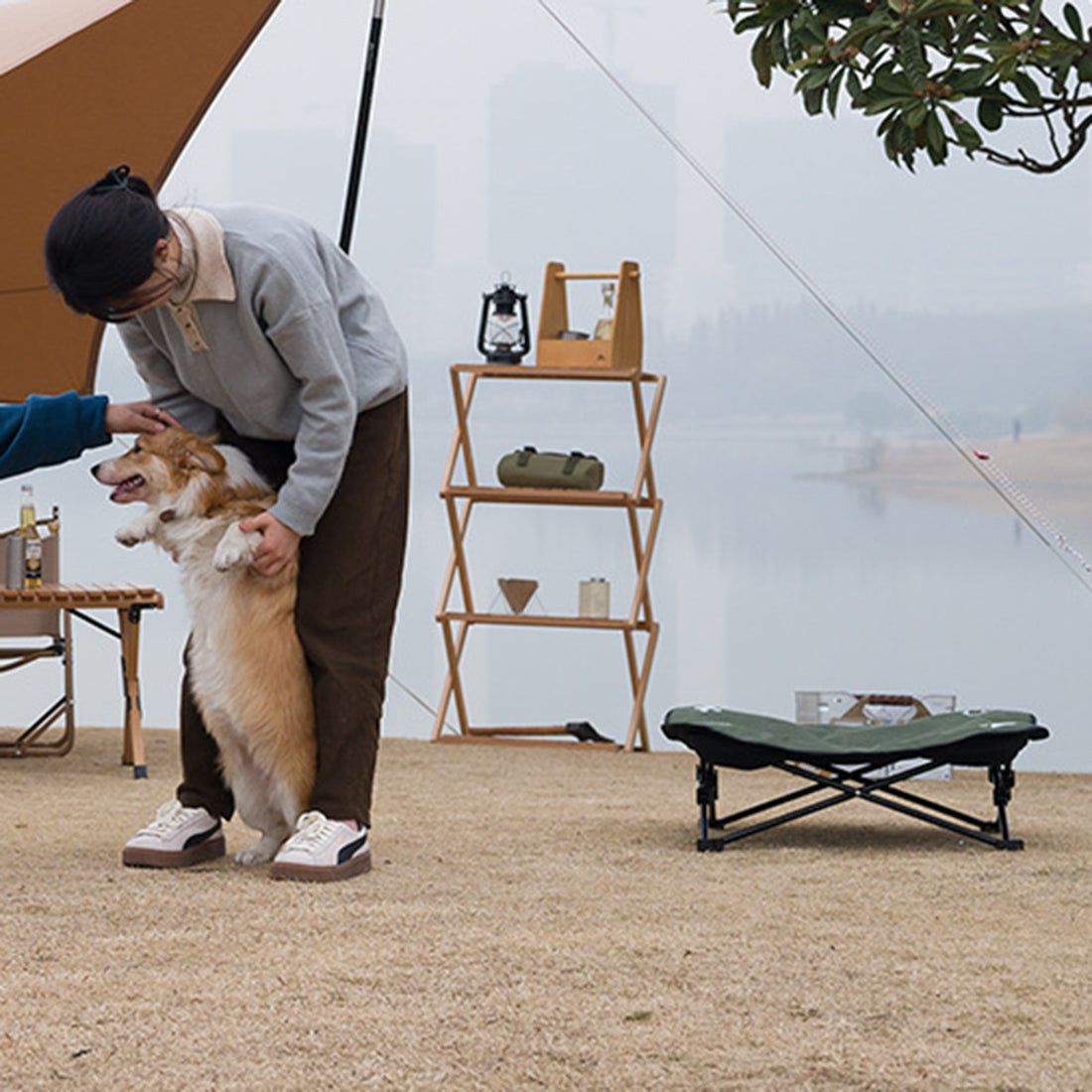 Outdoor pet folding bed